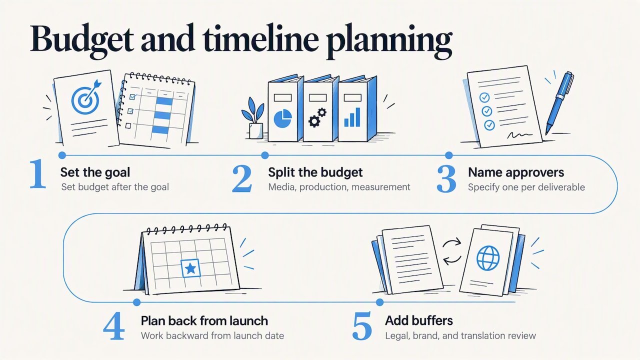 Campaign budget buckets and backward timeline